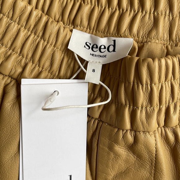 SEED | Leather Short in Fawn - Picture 8 of 10